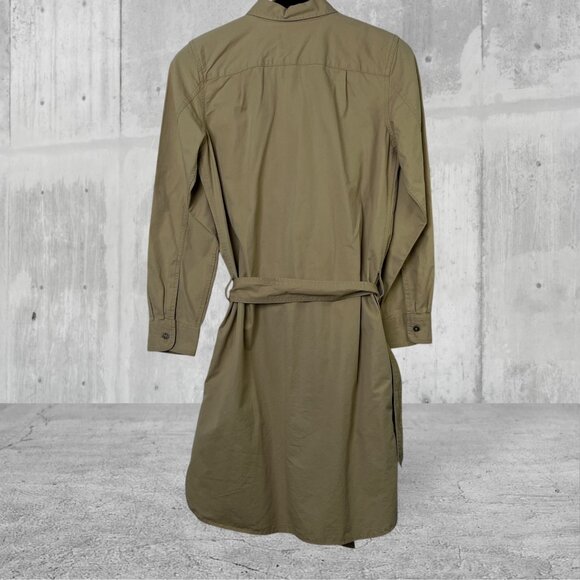 Ralph Lauren Womens Khaki Cotton Belted Shirt Dress - Picture 9 of 9